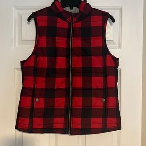 Buffalo plaid vest